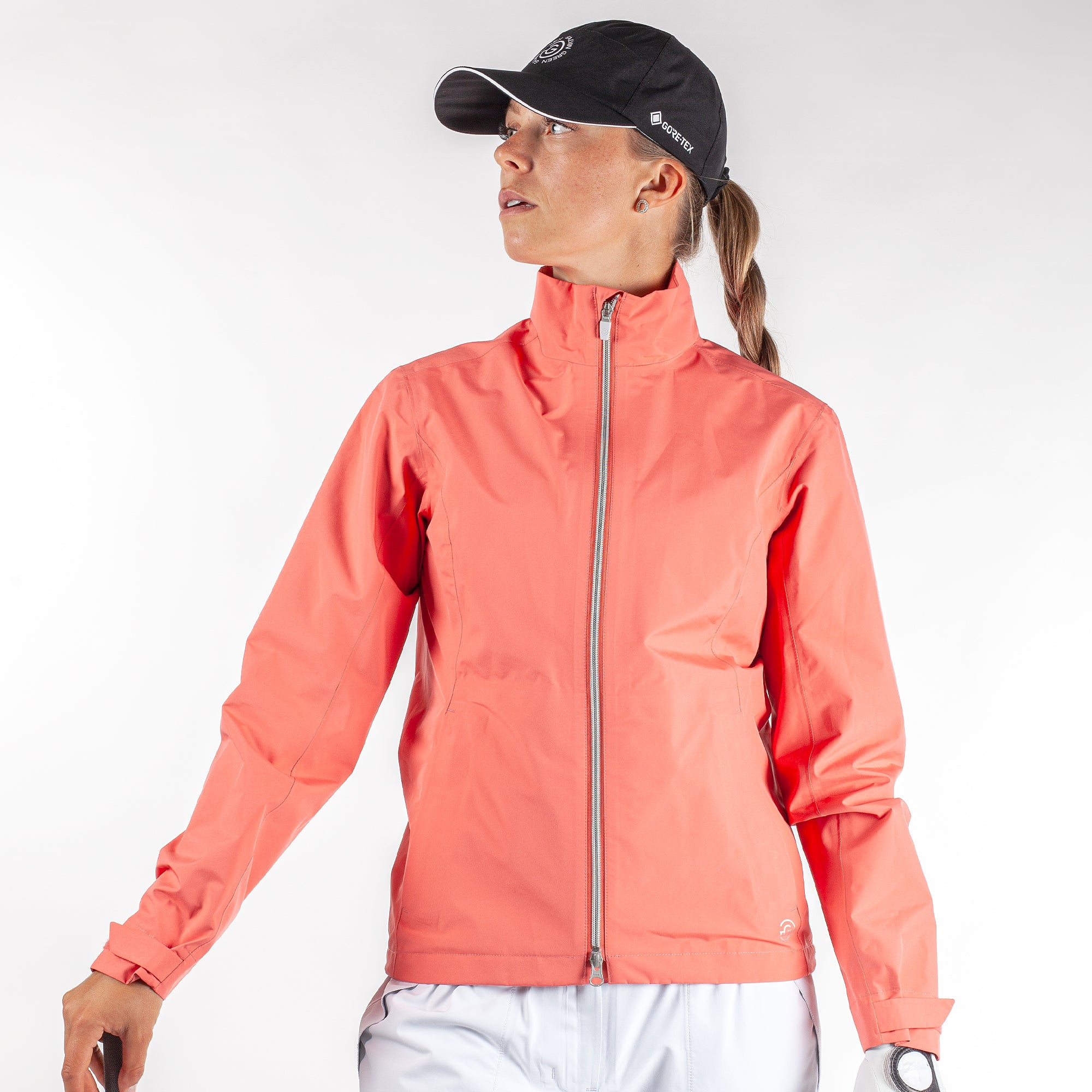 Galvin Green Alice Paclite Gore-Tex Ladies Waterproof Golf Jacket Coral